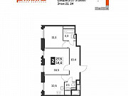 2-комнатная квартира, 54 м², 22/27 эт. Москва