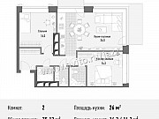 2-комнатная квартира, 75 м², 2/21 эт. Москва