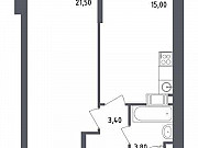 1-комнатная квартира, 43 м², 16/23 эт. Москва