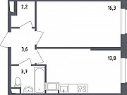 1-комнатная квартира, 39 м², 13/23 эт. Москва