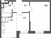 2-комнатная квартира, 40 м², 22/23 эт. Москва