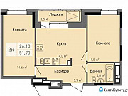 2-комнатная квартира, 50 м², 5/17 эт. Ижевск