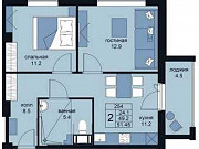 2-комнатная квартира, 51 м², 14/15 эт. Санкт-Петербург