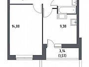 1-комнатная квартира, 35 м², 5/17 эт. Видное
