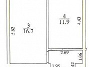 1-комнатная квартира, 42 м², 1/3 эт. Тольятти