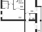 3-комнатная квартира, 108 м², 3/10 эт. Брянск