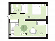 1-комнатная квартира, 41 м², 2/16 эт. Сургут