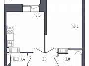 1-комнатная квартира, 34 м², 16/16 эт. Химки