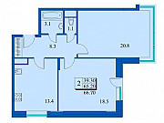 2-комнатная квартира, 66 м², 4/7 эт. Москва