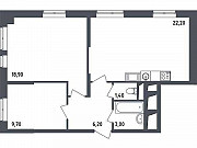 2-комнатная квартира, 61 м², 9/22 эт. Москва