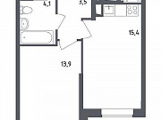 1-комнатная квартира, 36 м², 19/23 эт. Москва