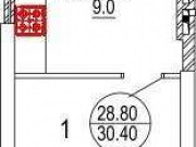 1-комнатная квартира, 30 м², 21/25 эт. Саратов