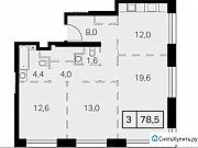 3-комнатная квартира, 78 м², 36/39 эт. Москва