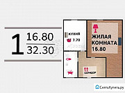 1-комнатная квартира, 32 м², 5/16 эт. Волгоград