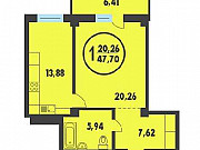 1-комнатная квартира, 48 м², 3/14 эт. Тюмень