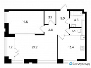 2-комнатная квартира, 71 м², 17/20 эт. Москва