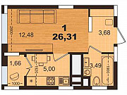 1-комнатная квартира, 26 м², 9/26 эт. Рязань