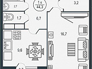 1-комнатная квартира, 44 м², 16/16 эт. Тверь