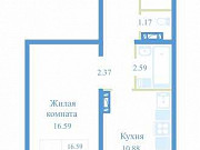 1-комнатная квартира, 41 м², 6/10 эт. Новосибирск