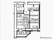 2-комнатная квартира, 38 м², 4/16 эт. Барнаул