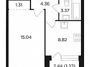 1-комнатная квартира, 34 м², 18/26 эт. Москва