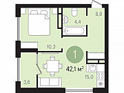 1-комнатная квартира, 42 м², 1/16 эт. Сургут