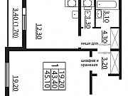 1-комнатная квартира, 46 м², 24/25 эт. Санкт-Петербург