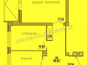 2-комнатная квартира, 58 м², 8/17 эт. Ростов-на-Дону