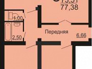 3-комнатная квартира, 77 м², 9/10 эт. Челябинск