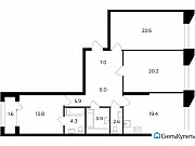 3-комнатная квартира, 107 м², 4/18 эт. Москва