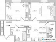 2-комнатная квартира, 57 м², 7/14 эт. Санкт-Петербург