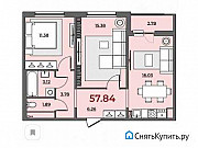 2-комнатная квартира, 57 м², 7/10 эт. Тюмень