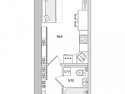 Студия, 24 м², 1/17 эт. Санкт-Петербург