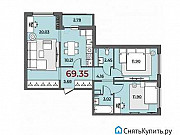 3-комнатная квартира, 69 м², 8/10 эт. Тюмень