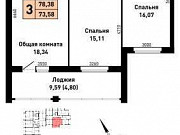 3-комнатная квартира, 78 м², 3/5 эт. Барнаул