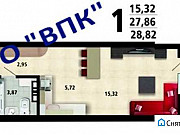 1-комнатная квартира, 28 м², 23/25 эт. Воронеж