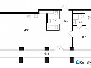 1-комнатная квартира, 84 м², 18/18 эт. Москва