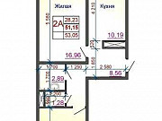 2-комнатная квартира, 54 м², 4/9 эт. Ульяновск