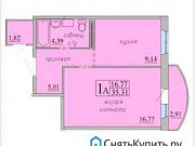 1-комнатная квартира, 35 м², 9/16 эт. Тюмень