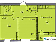 2-комнатная квартира, 52 м², 2/13 эт. Екатеринбург