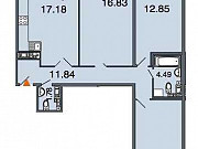 3-комнатная квартира, 80 м², 8/9 эт. Санкт-Петербург