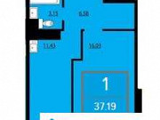 1-комнатная квартира, 37 м², 7/25 эт. Красноярск