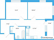 2-комнатная квартира, 57 м², 4/14 эт. Санкт-Петербург