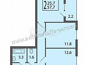 2-комнатная квартира, 57 м², 14/18 эт. Владимир