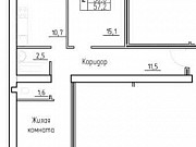 2-комнатная квартира, 58 м², 2/3 эт. Калуга