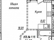 1-комнатная квартира, 36 м², 9/10 эт. Барнаул
