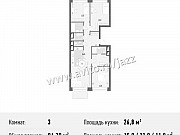 3-комнатная квартира, 96 м², 19/21 эт. Москва