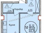 1-комнатная квартира, 40 м², 14/17 эт. Уфа