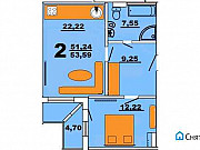 2-комнатная квартира, 54 м², 3/16 эт. Ульяновск