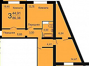 3-комнатная квартира, 91 м², 9/10 эт. Челябинск